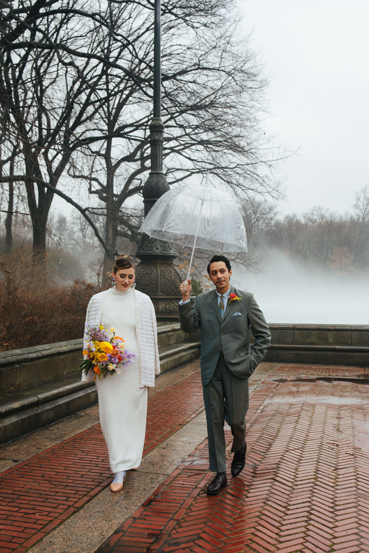 Central Park Elopement in the Rain