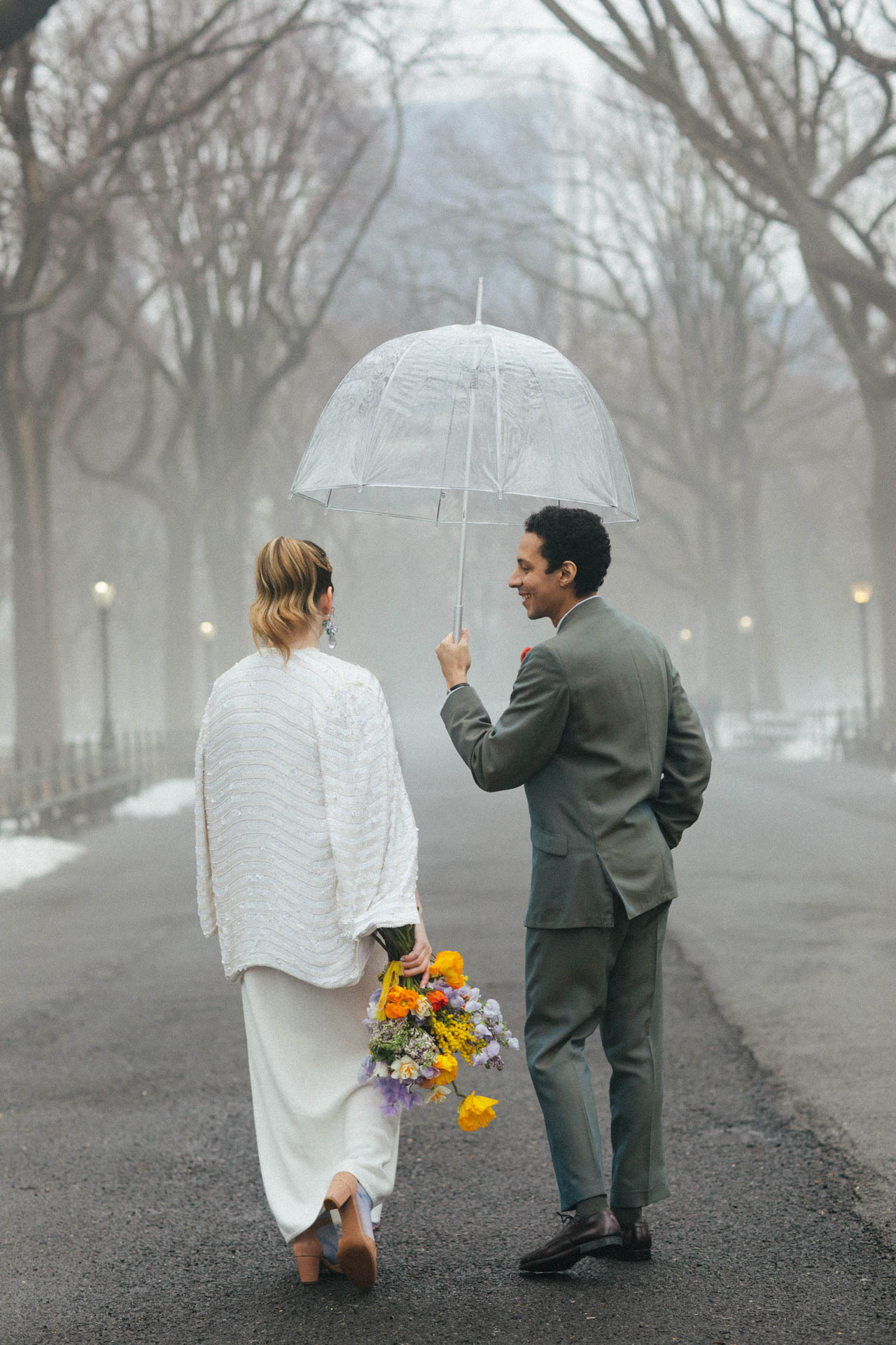 Central Park Elopement in the Rain