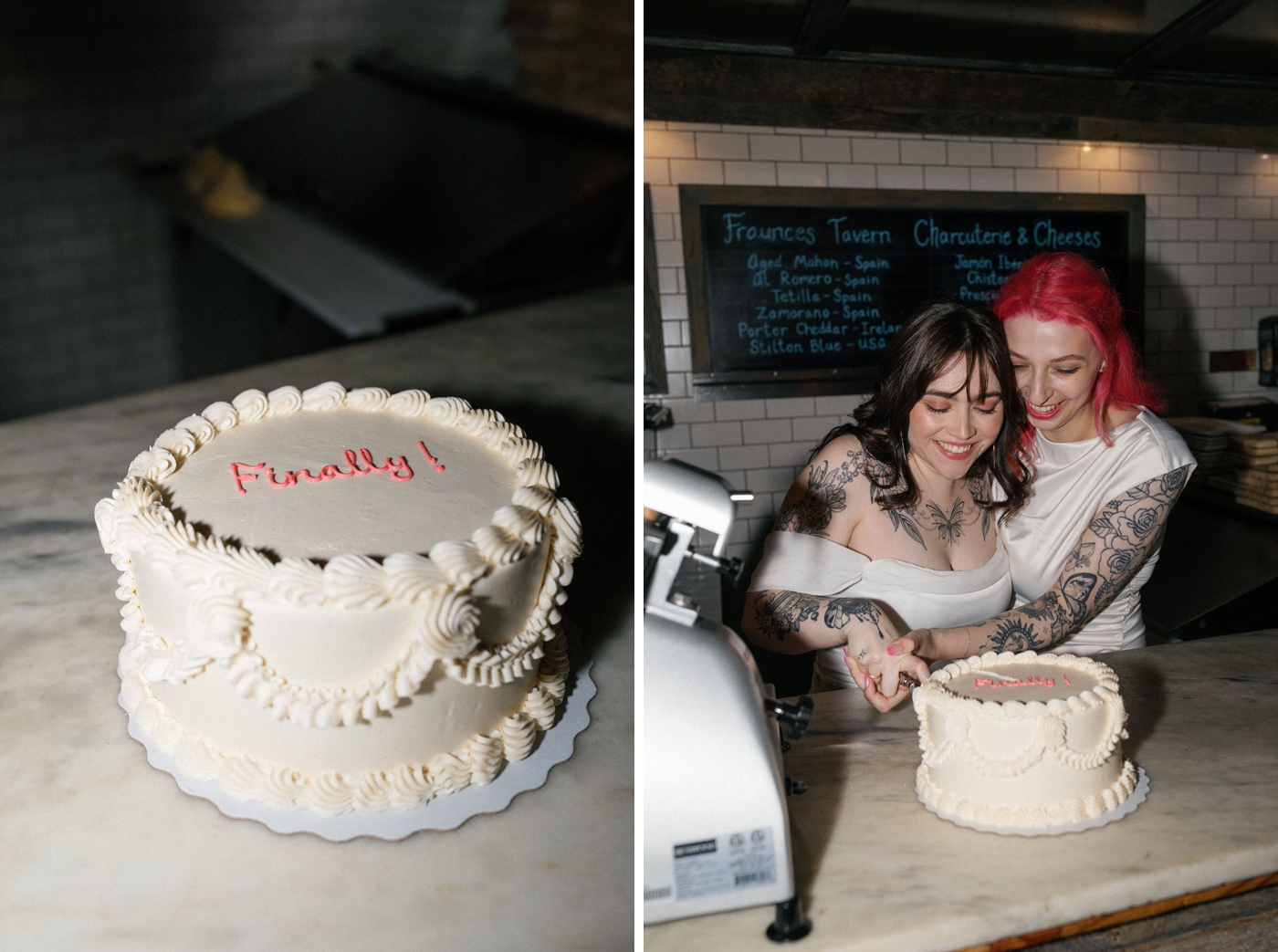 Elopement dinner reception at Francis Tavern