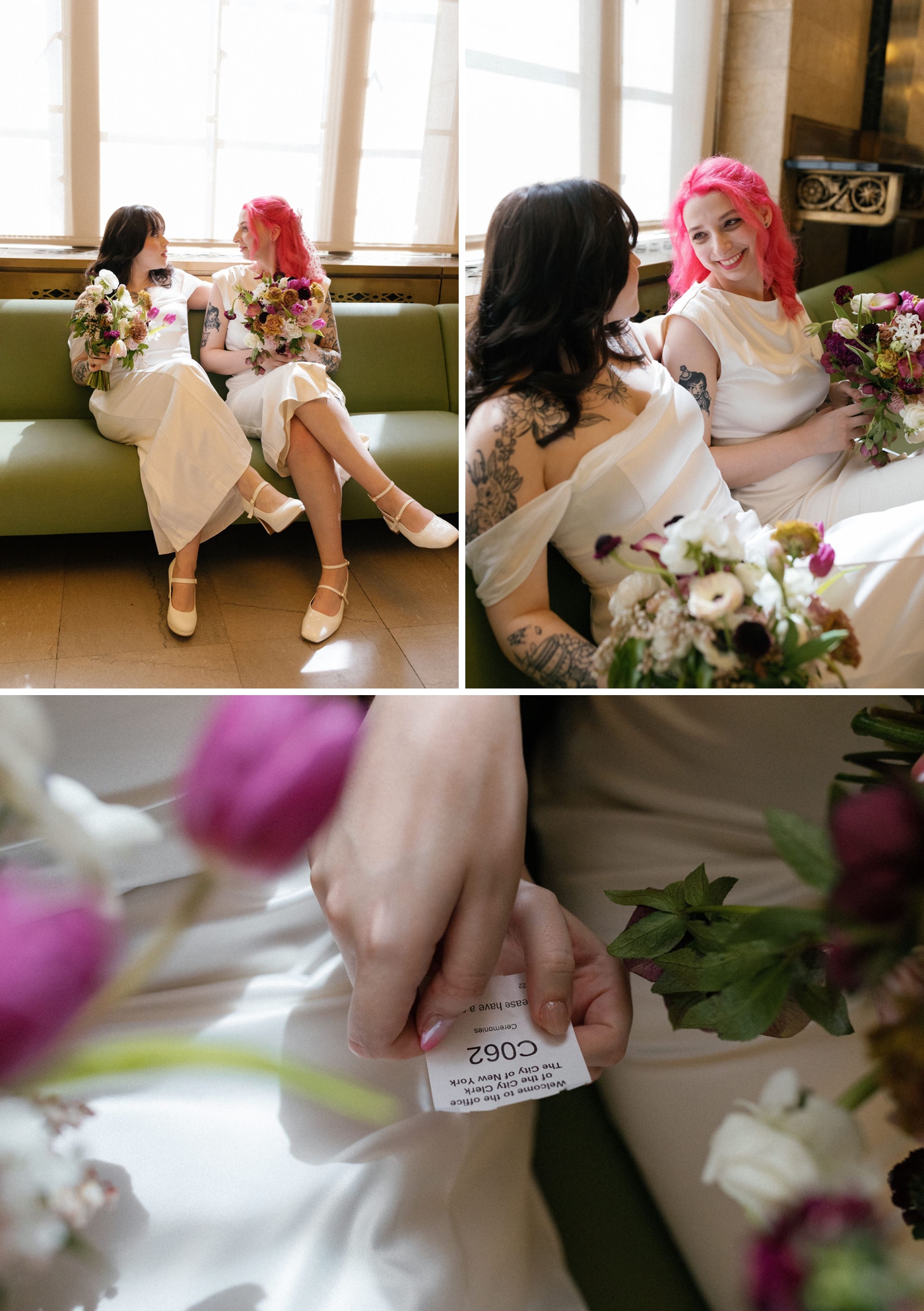 Brides eloping at City Hall in NYC
