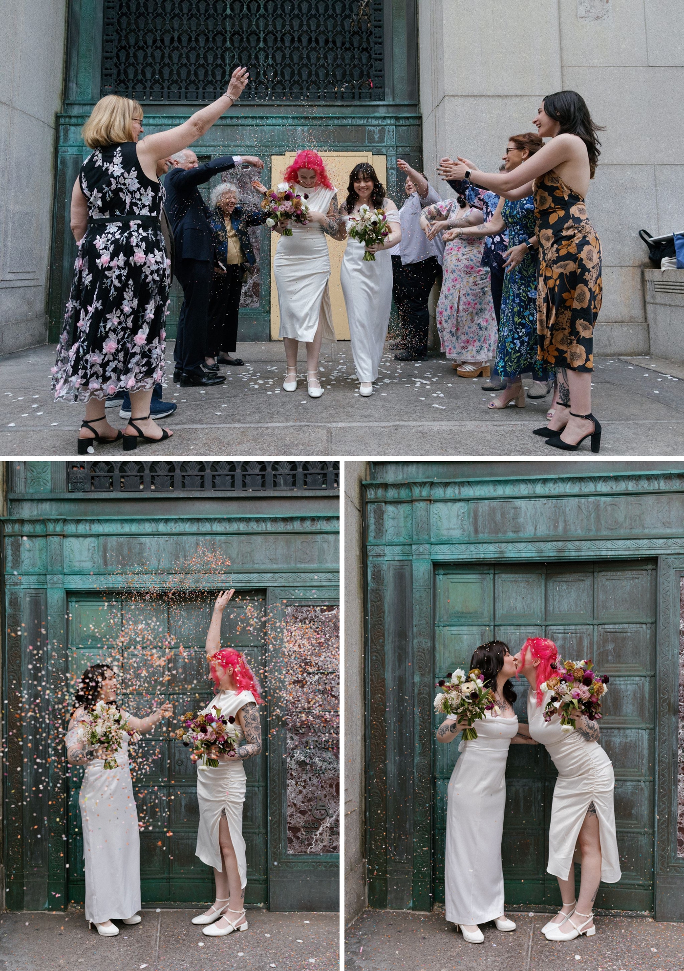 Confetti at a NYC City Hall Elopement