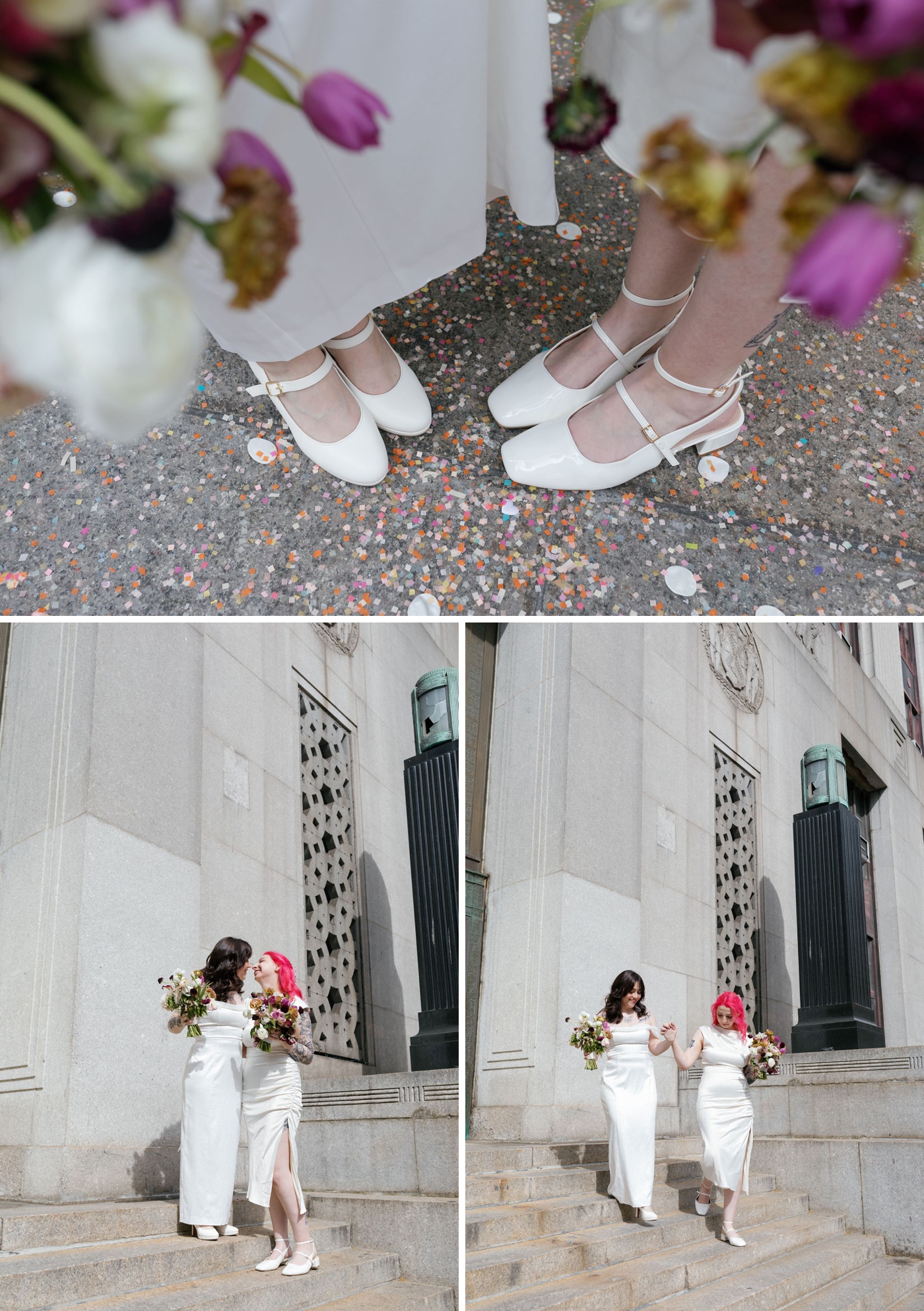 Confetti at a NYC City Hall Elopement