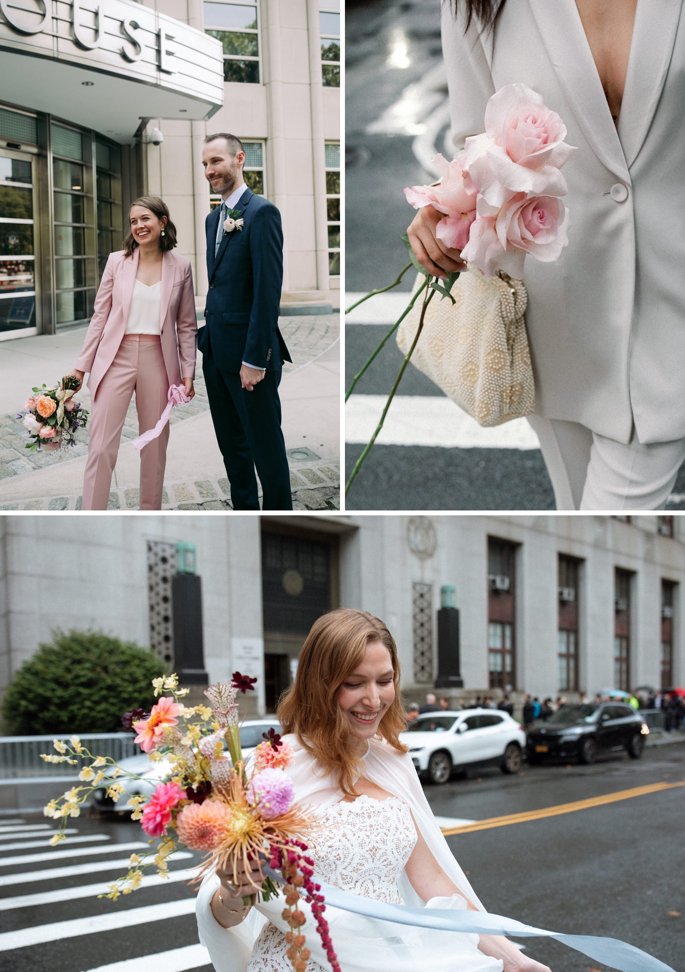 Blush tones for a NYC city hall elopement