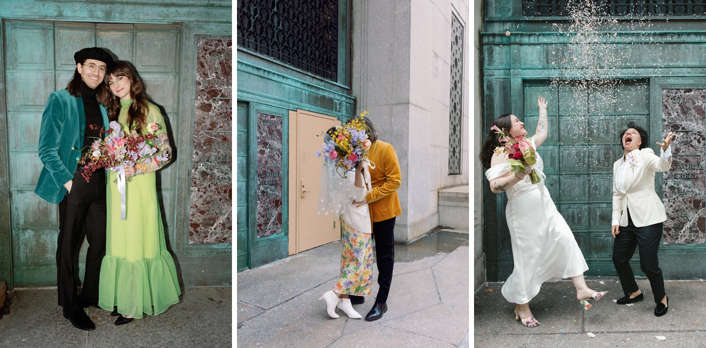 Unique outfit ideas for a NYC City Hall elopement