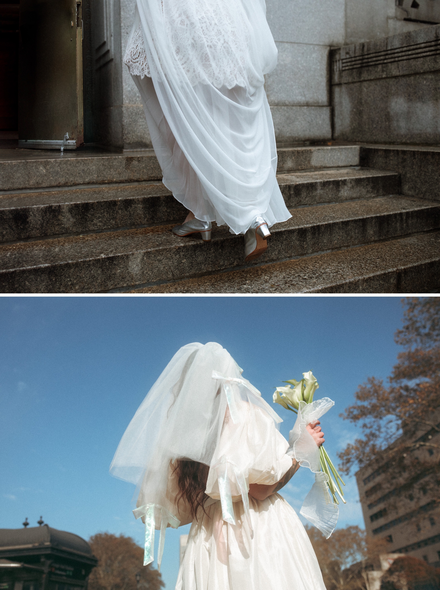 Vintage bridal for a NYC elopement