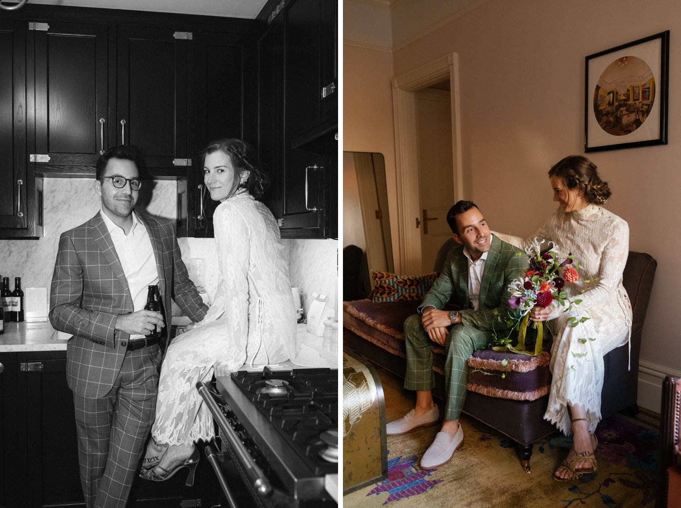 Vintage elopement portraits at Hotel Chelsea