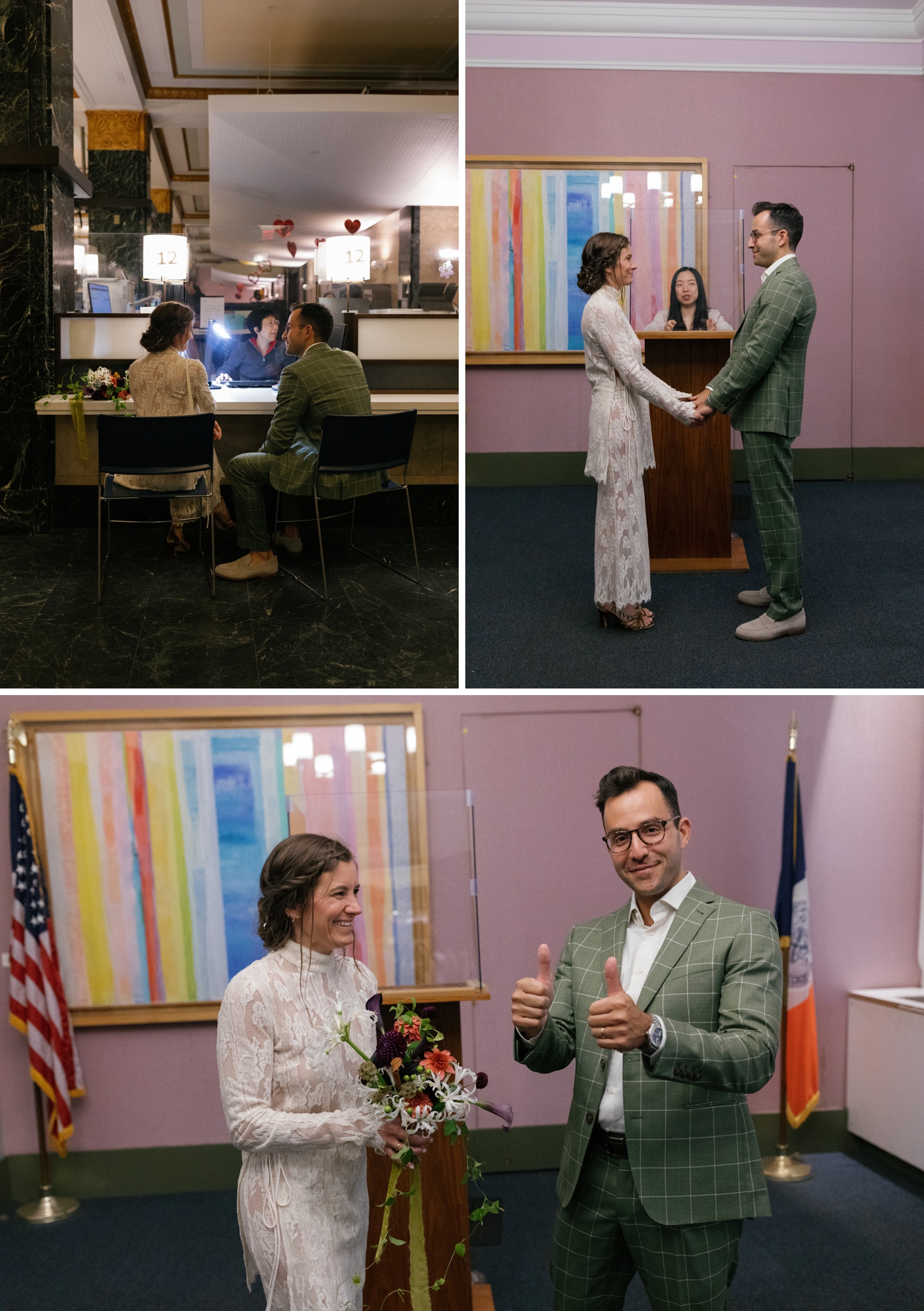 NYC City Hall Elopement photos by Sylvie Rosokoff