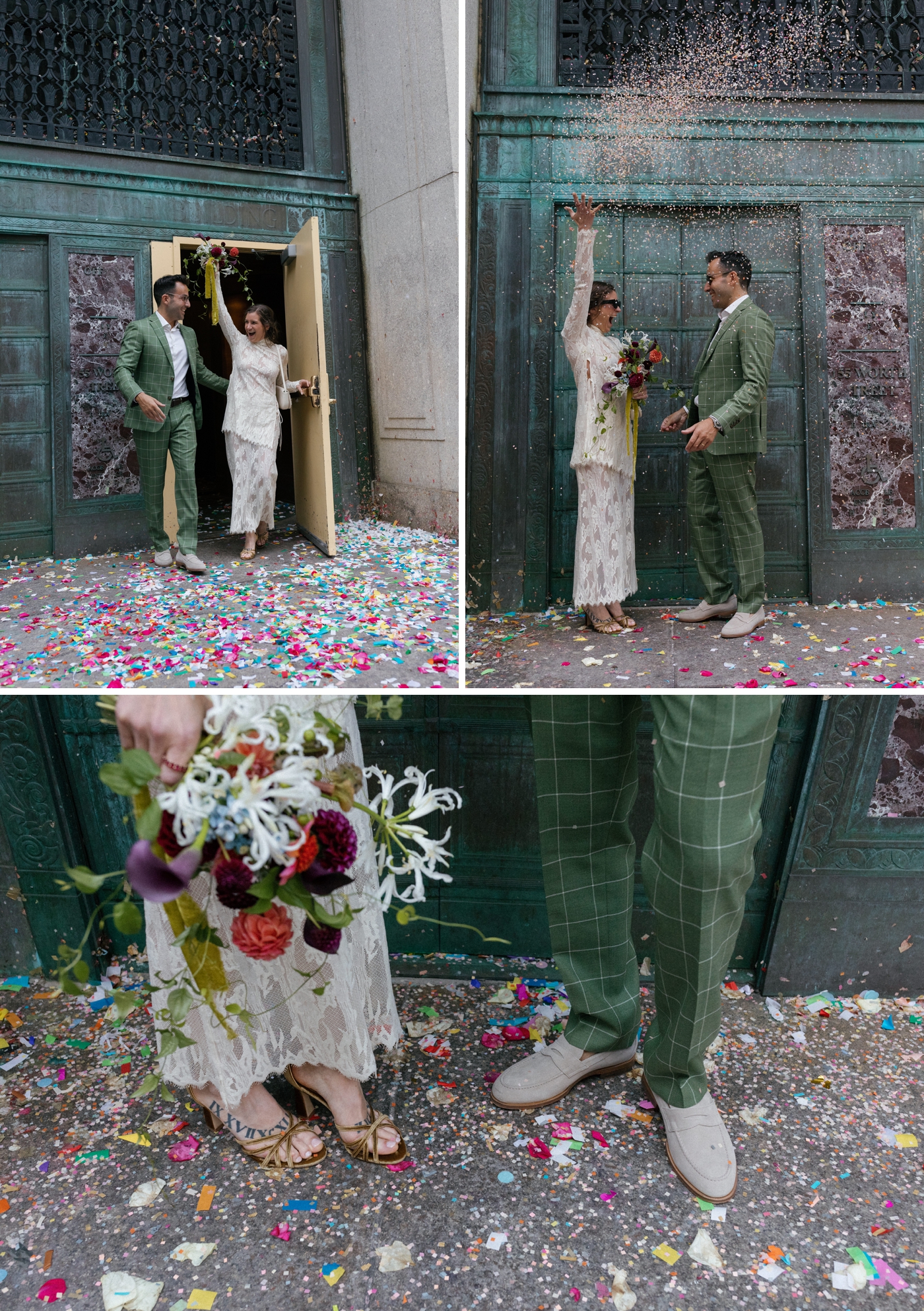 Confetti exit at NYC City Hall
