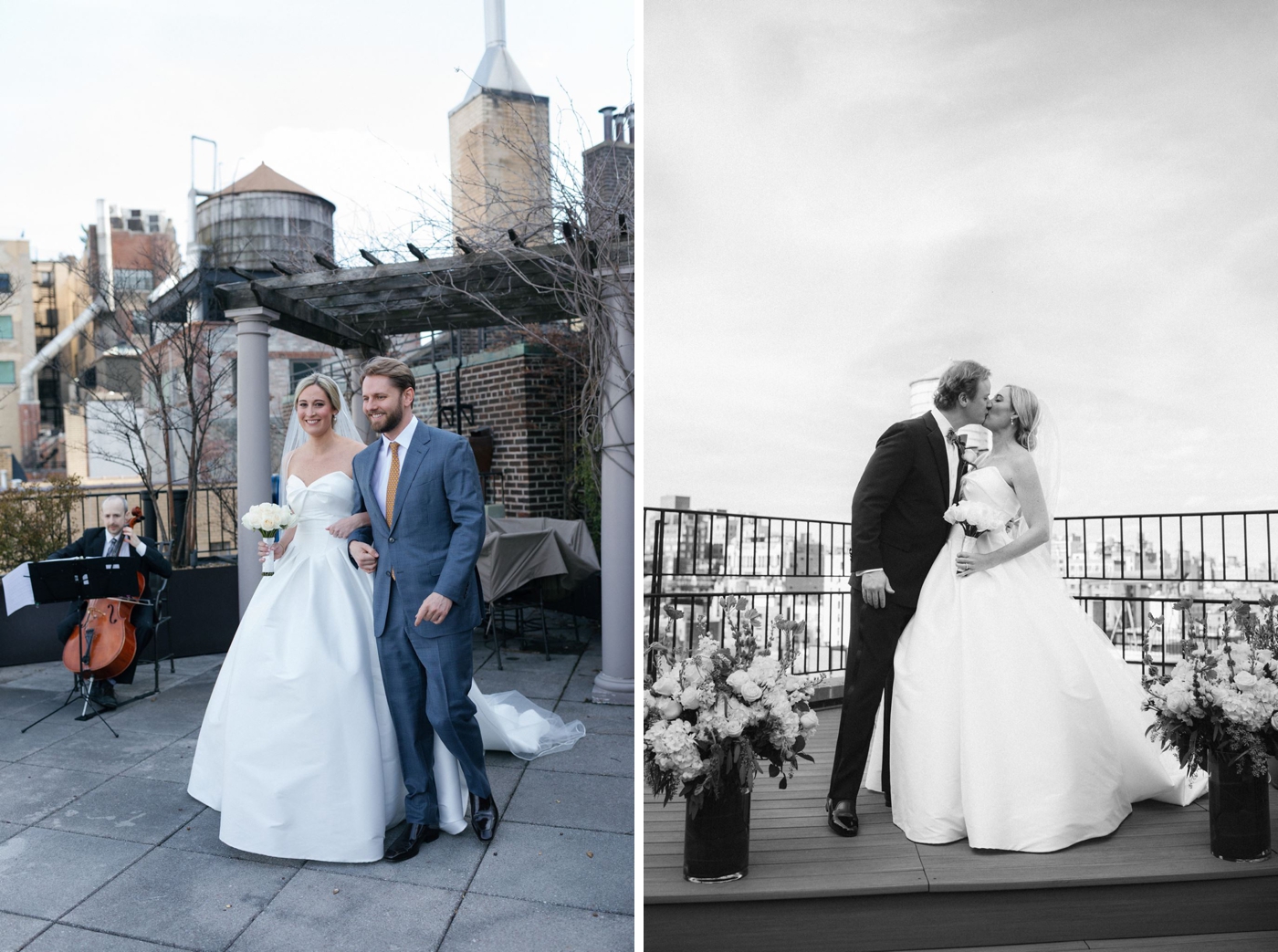 Rooftop ceremony for a NYC elopement 